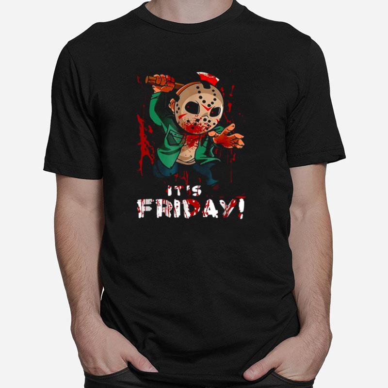 Friday 13Th Funny Halloween Horror Graphic Horror Movie Cartoon Style Unisex T-Shirt