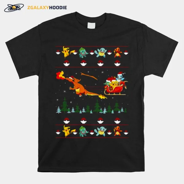 Friends Pokemon Christmas Unisex T-Shirt