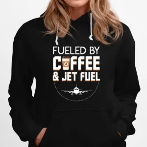 Fueled By Coffee Jet Fuel Cool Pilot Unisex T-Shirt