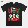 Funny Merry And Bright Christmas Lights Xmas Holiday Gnomes Unisex T-Shirt