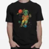 Funny Soccer Player In Space With Alien Soccer Unisex T-Shirt