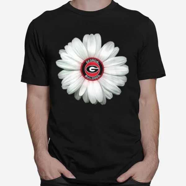 Georgia Bulldogs Daisy Flower Unisex T-Shirt