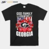 God Family Country Georgia Bulldogs Team American Flag Unisex T-Shirt