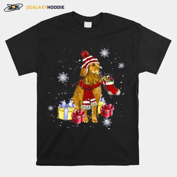 Golden Merry Christmas Animated Unisex T-Shirt