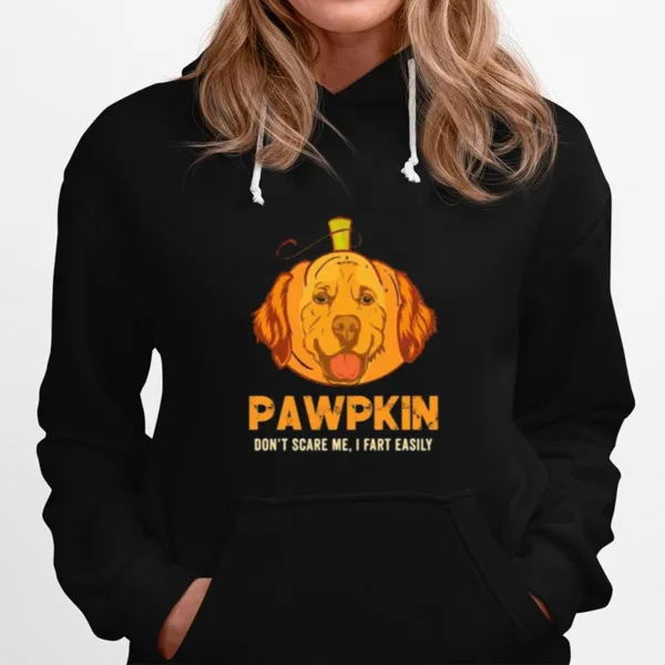 Golden Retriever Pumpkin Pumpkin Dont Scare Me I Fart Easily Halloween Unisex T-Shirt