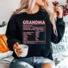 Grandma Nutritional Facts Red Funny Mother Day Unisex T-Shirt