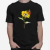 Green Bay Packers Never Give Up Sunflower Butterfly Unisex T-Shirt