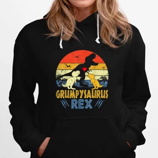 Grumpy Saurus T Rex Dinosaur Grumpy 2 Kids Family Matching Unisex T-Shirt