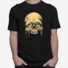 Half Face Zombie Skull Horror Art Unisex T-Shirt