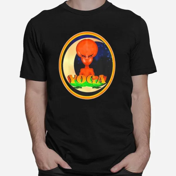 Halfmoon Alien Yoga Zen Meditation Class In Space Unisex T-Shirt