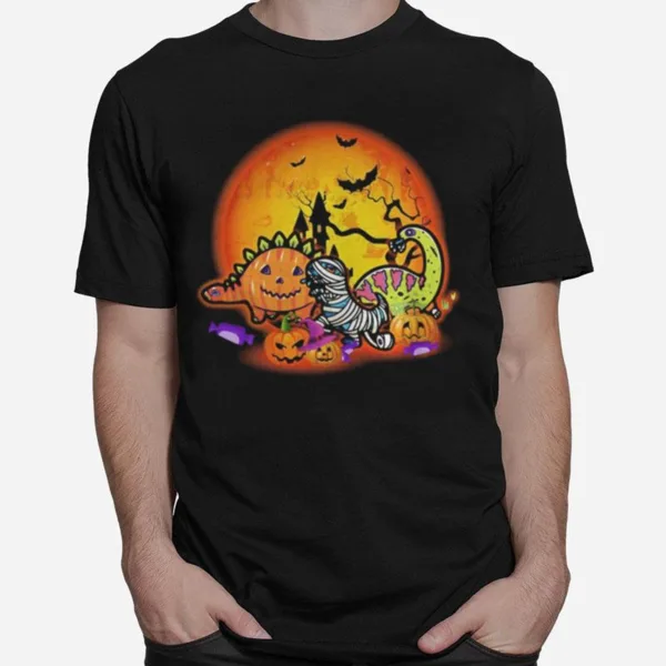 Halloween Dinosaur Pumpkin Unisex T-Shirt