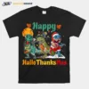 Halloween Thanksgiving Christmas Happy HalloThanksMas T Rex T Shirt Unisex T-Shirt