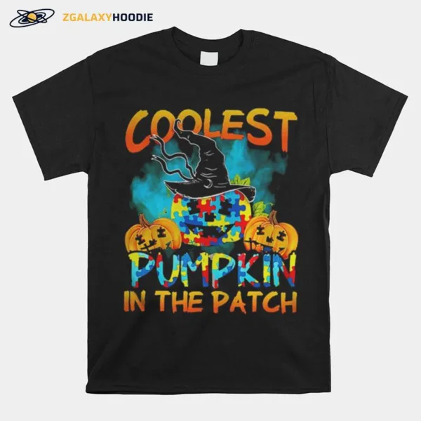 Halloween Witch Coolest Pumpkin In The Patch Autism Unisex T-Shirt