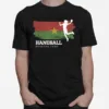 Handball Player Burkina Faso Flag Sports Womens Handball Unisex T-Shirt