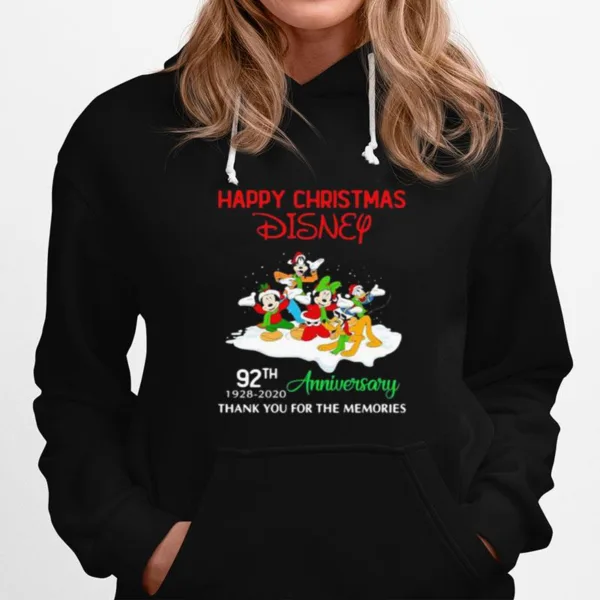 Happy Christmas Disney 92Th Anniversary Thank You For The Memories Unisex T-Shirt