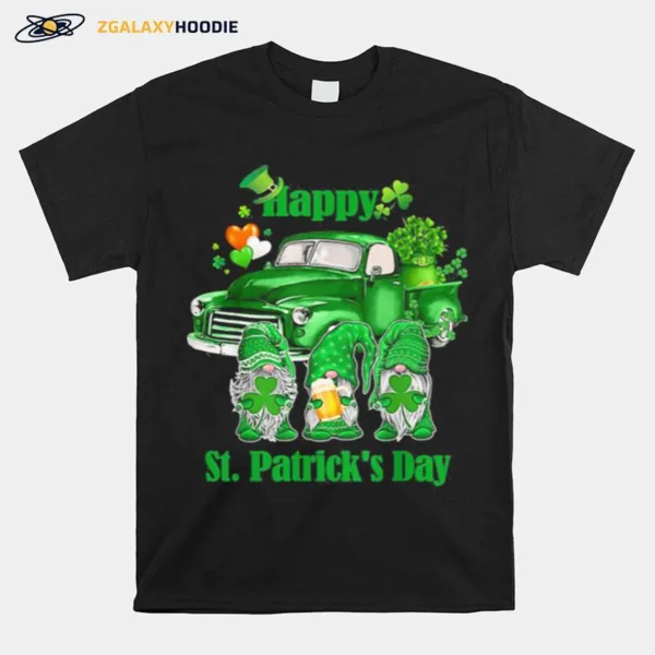 Happy Gnomes Truck St Patricks Day Unisex T-Shirt