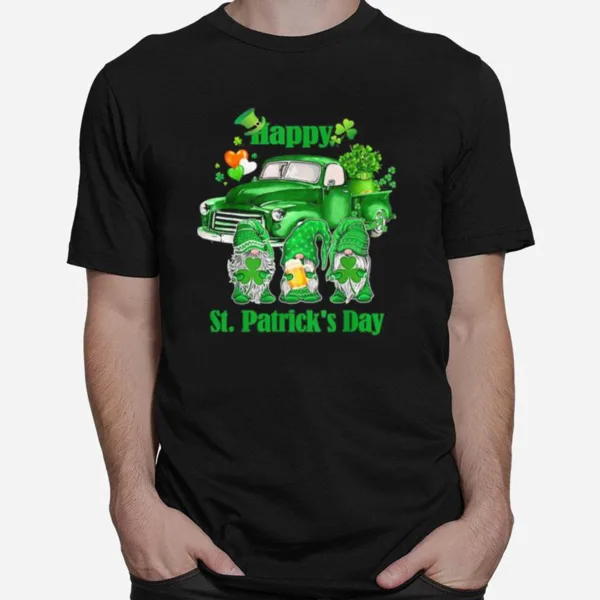 Happy Gnomes Truck St Patricks Day Unisex T-Shirt