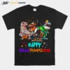 Happy Hallothanksmas T Rex Halloween Christmas Unisex T-Shirt