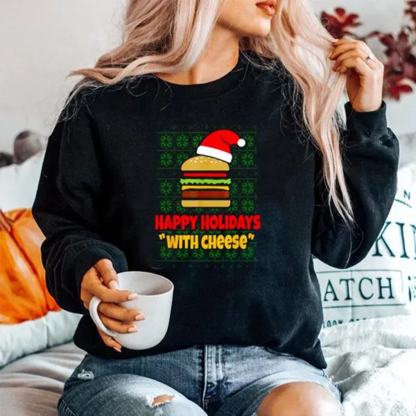 Happy Holidays With Cheese Christmas Unisex T-Shirt