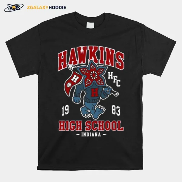 Hawkins High School Vintage Distressed Creepy Cute College Demogorgon Mascot Unisex T-Shirt