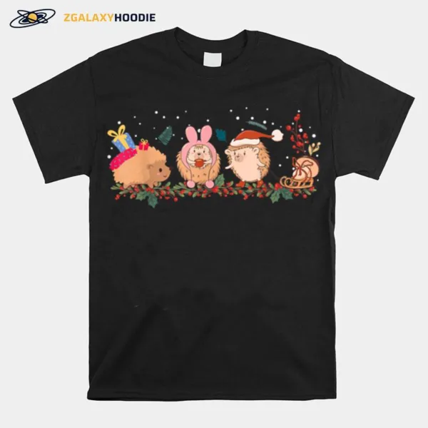 Hedgehogs Cute Animal Pet Merry Christmas Hedgehog Unisex T-Shirt