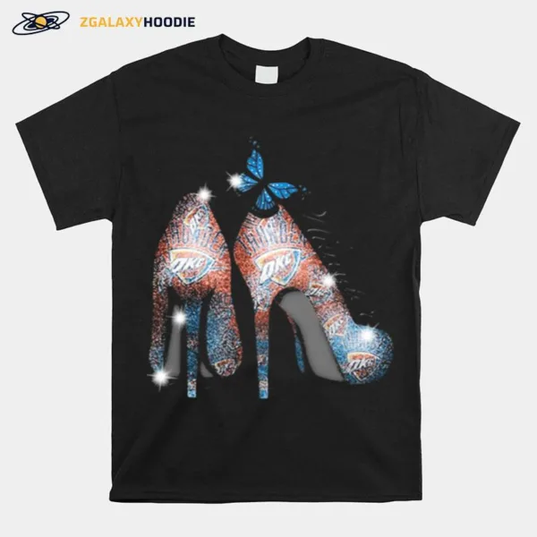 High Heels Butterfly Oklahoma City Thunder Diamond Unisex T-Shirt