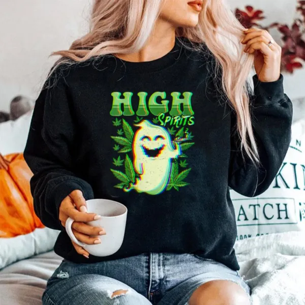 High Spirits Halloween Ghost Weed Unisex T-Shirt