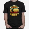 Hiking And She Lived Happily Ever After Vintage Retro Unisex T-Shirt