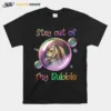 Horse Stay Out Of My Bubble Covid 19 Unisex T-Shirt