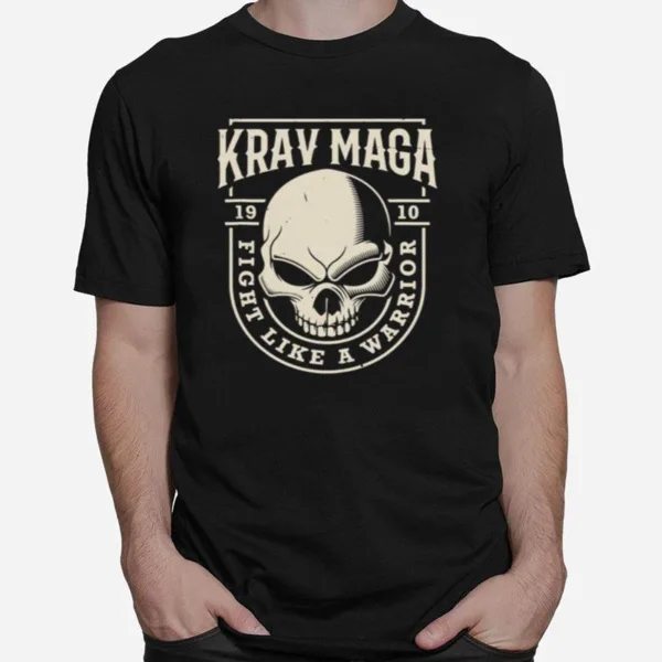 Hot Skull Krav Maga Fight Like A Warrior Unisex T-Shirt