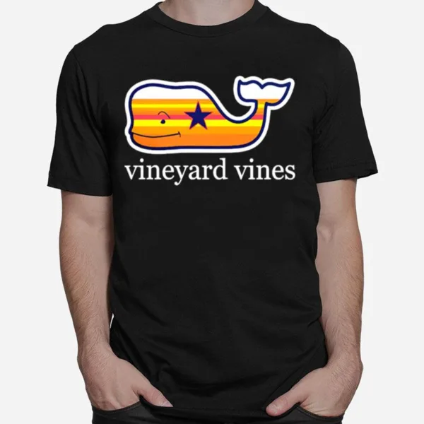 Houston Astros Vineyard Vines Filled In Whale Unisex T-Shirt