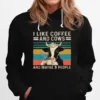 I Like Coffee And Cows And Maybe 3 People Vintage Unisex T-Shirt