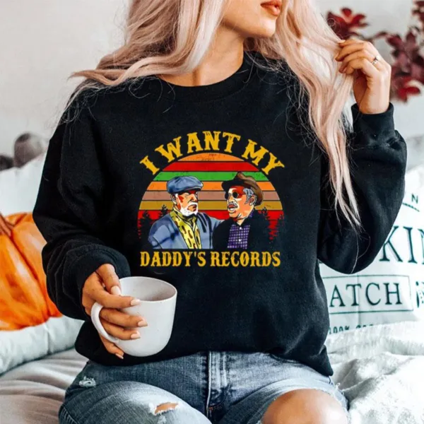 I Want My Daddys Records Vintage Retro Unisex T-Shirt