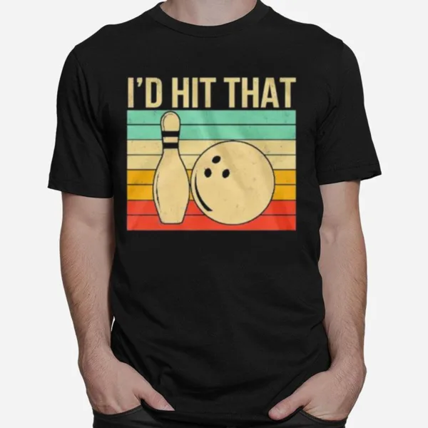 Id Hit That Bowling Vintage Retro Unisex T-Shirt