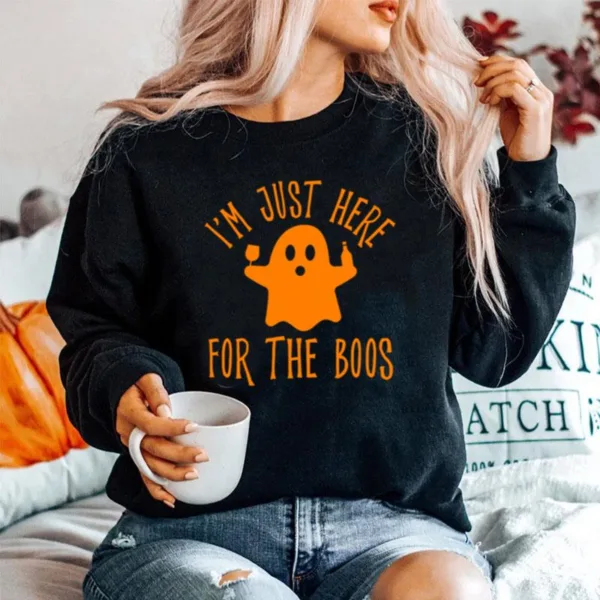 Im Just Here For The Boos Drinking Squad Halloween Unisex T-Shirt