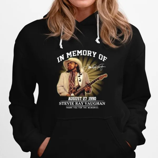 In Memory Of August 27 1990 Stevie Ray Vaughan Thank You For The Memories Signature Unisex T-Shirt