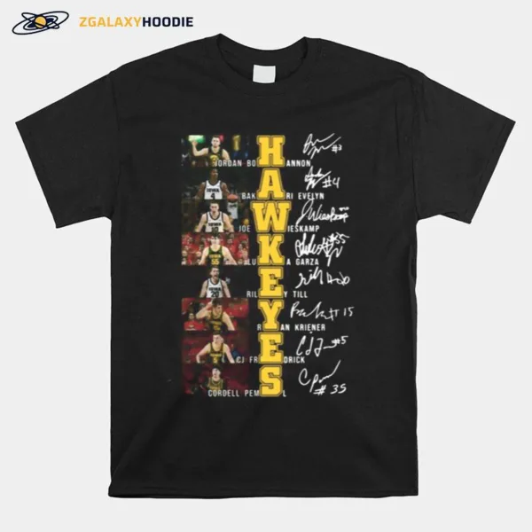 Iowa Hawkeyes Men'S Basketball Players Signatures Unisex T-Shirt