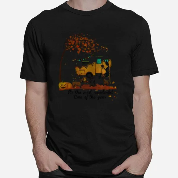 It'S The Most Wonderful Time Of The Year Corgi Pumpkin Camping Halloween Unisex T-Shirt