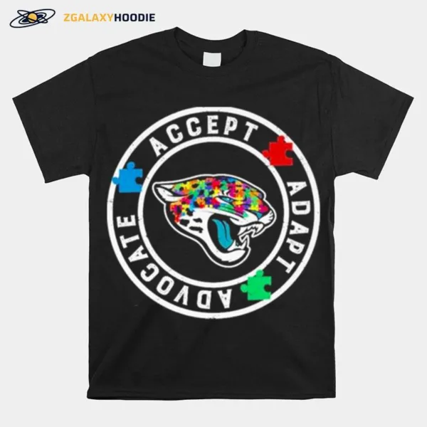 Jacksonville Jaguars Accept Adapt Advocate Autism Unisex T-Shirt