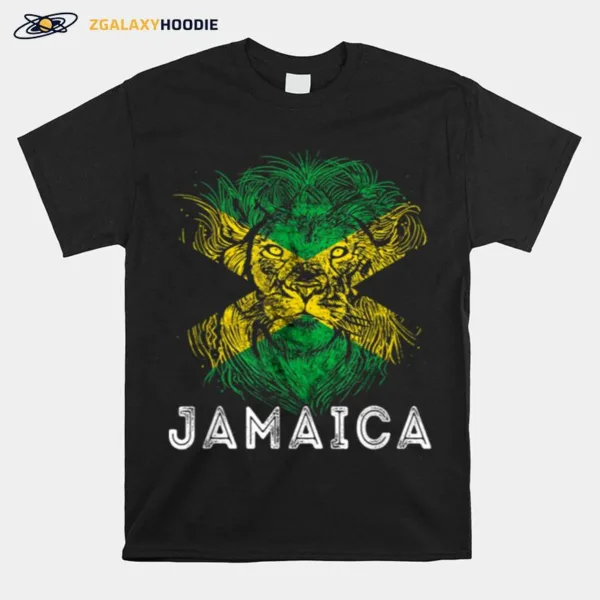 Jamaica King Safari Lion Head Carribean Jamaican Roots Unisex T-Shirt