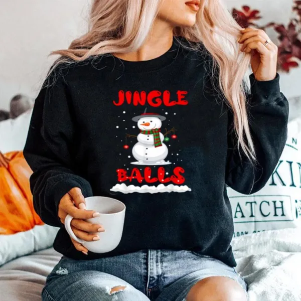 Jingle Balls Tinsel Tits Couple Christmas Snowman Unisex T-Shirt