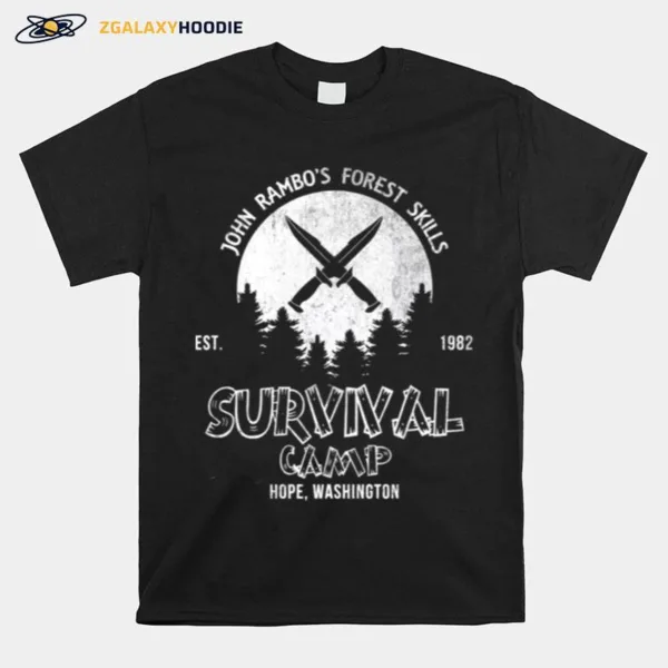 John Rambo Forest Skills Survival Camp First Blood Unisex T-Shirt