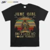 June Girl Im Mostly Peace Love And Light And A Little Go Fuck Yourself Vintage Unisex T-Shirt