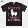 Just A Girl Who Loves Llamas Tee Unisex T-Shirt