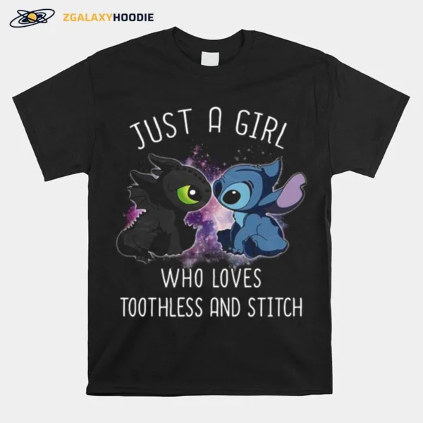 Just A Girl Who Loves Toothless And Stitch Unisex T-Shirt