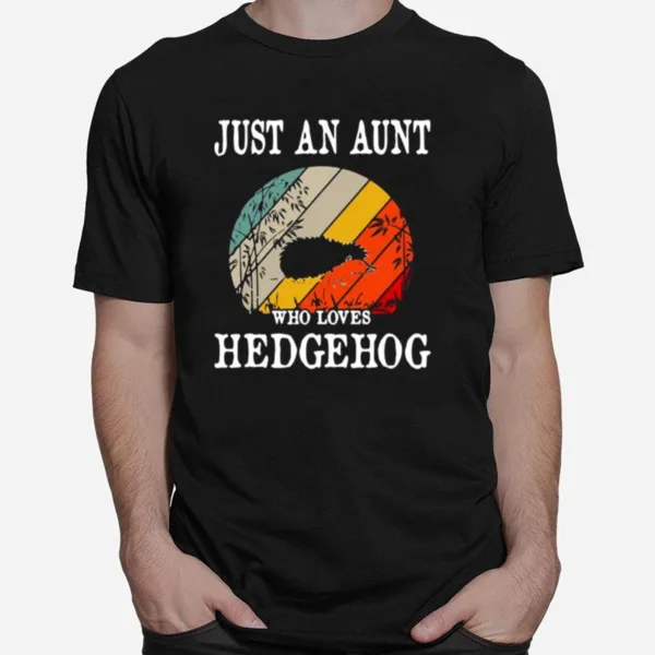 Just An Aunt Who Loves Hedgehog Vintage Unisex T-Shirt