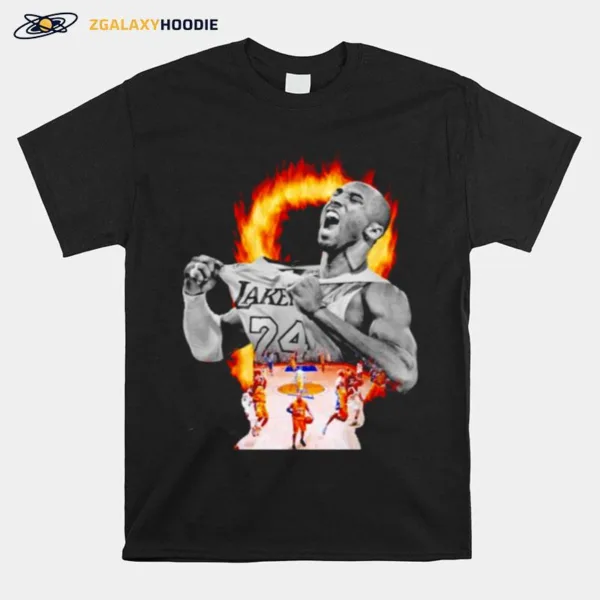 Kobe Bryant On Fire Unisex T-Shirt