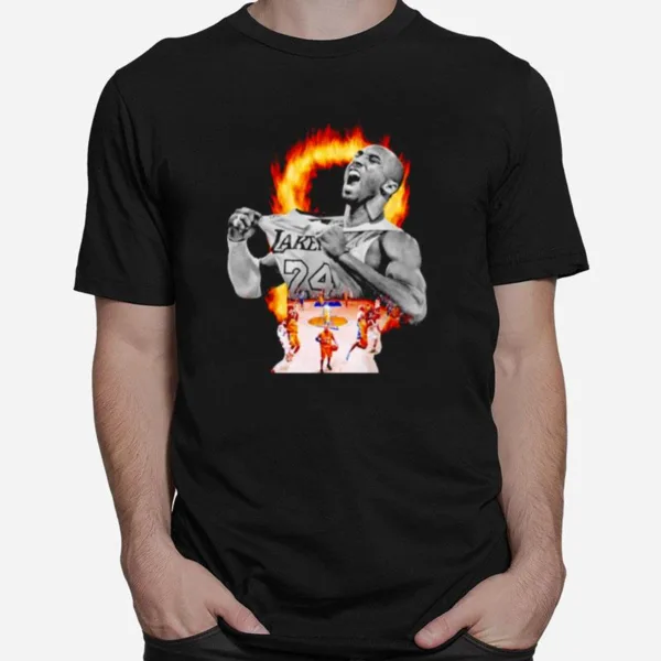 Kobe Bryant On Fire Unisex T-Shirt