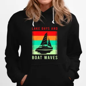 Lake Days And Boat Waves Vintage Unisex T-Shirt