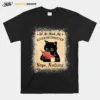 Let Me Check My Giveashitometer Black Cat Bleached Unisex T-Shirt